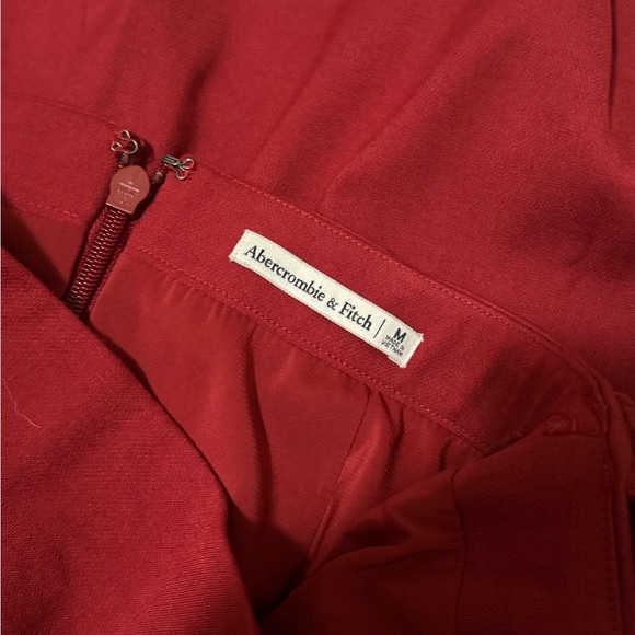 Abercrombie & Fitch Red Off-Shoulder Midi Dress - Picture 5 of 7